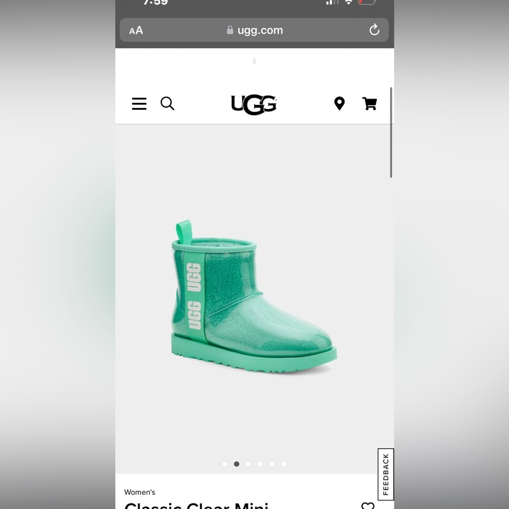 Ugg size 10 slight tear in back